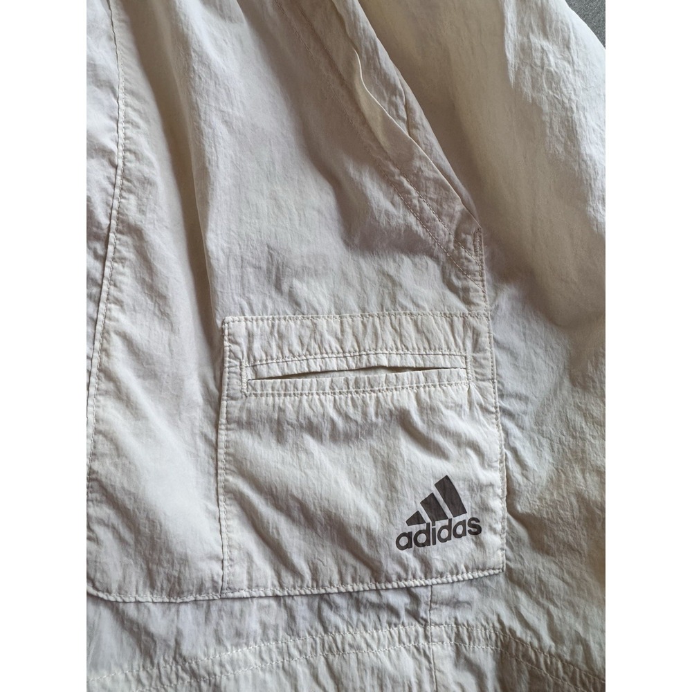 Adidas Cream Paperbag Waist Utility Shorts Women's Small Lightweight Casual - Picture 4 of 8
